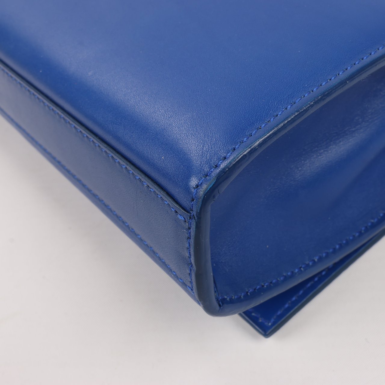 Saint Laurent Saint Laurent Paris Kate Monogramme Smooth Leather Clutch in Blue Majorelle Blauw