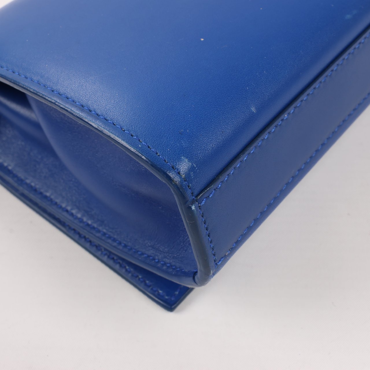 Saint Laurent Saint Laurent Paris Kate Monogramme Smooth Leather Clutch in Blue Majorelle Blauw