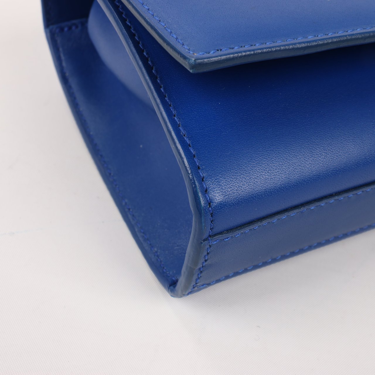 Saint Laurent Saint Laurent Paris Kate Monogramme Smooth Leather Clutch in Blue Majorelle Blauw