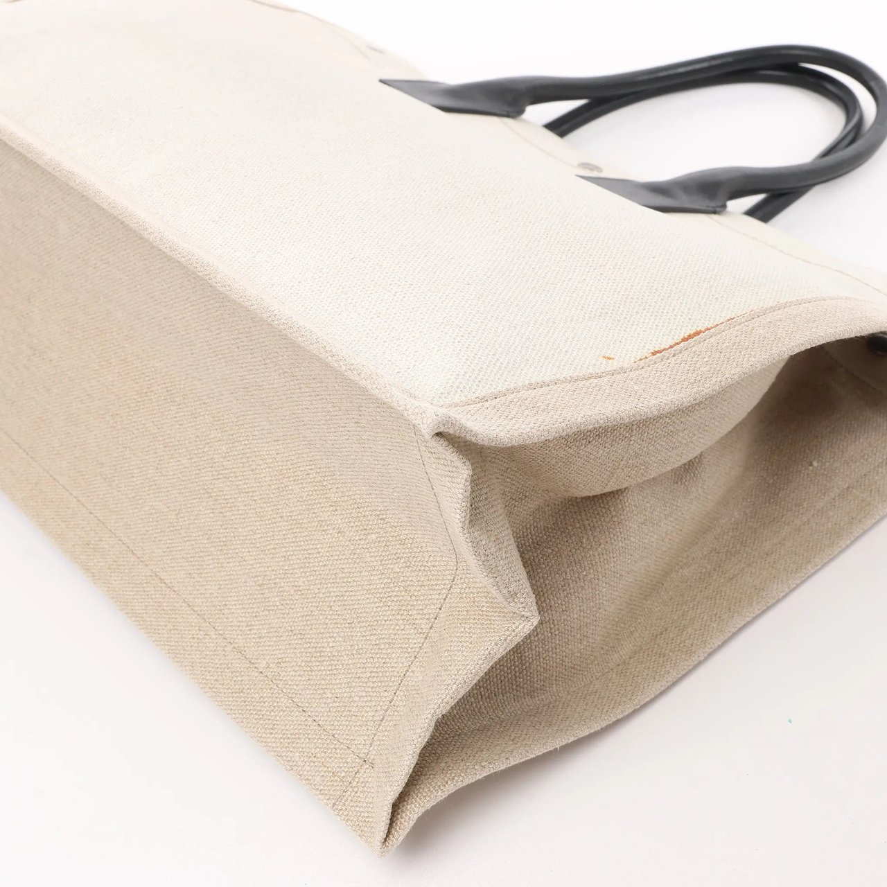 Saint Laurent Saint Laurent Rive Gauche Large Tote Bag in Printed Canvas and Leather in Beige 499290 Beige