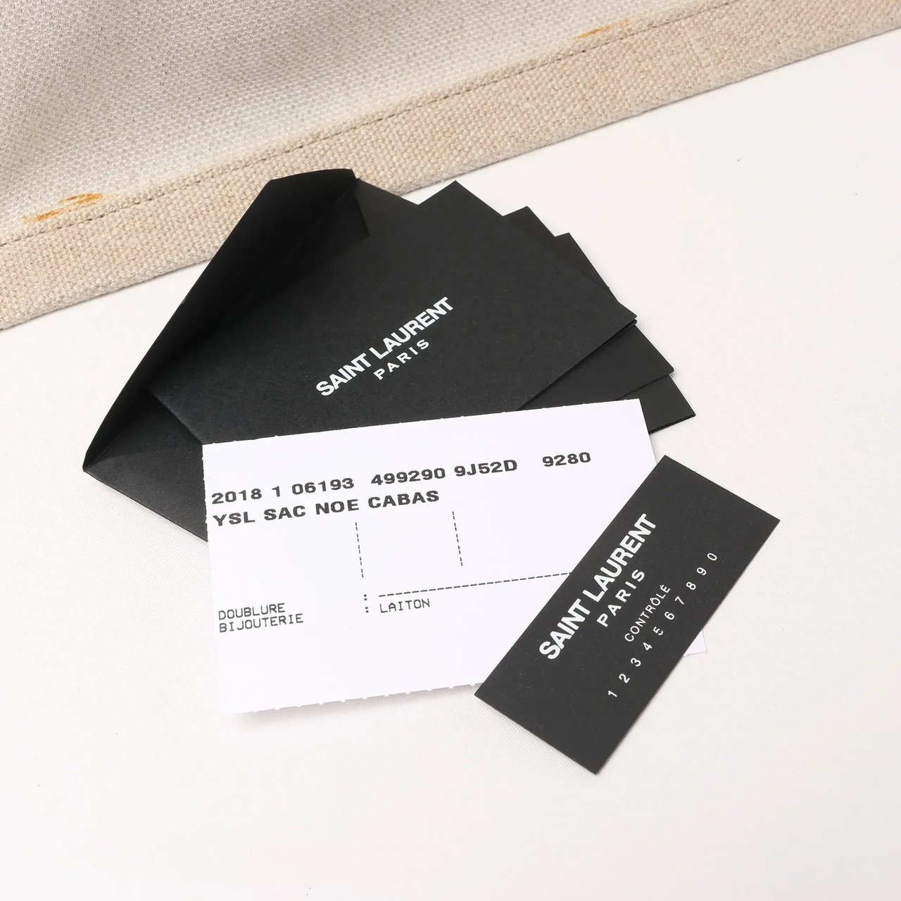 Saint Laurent Saint Laurent Rive Gauche Large Tote Bag in Printed Canvas and Leather in Beige 499290 Beige