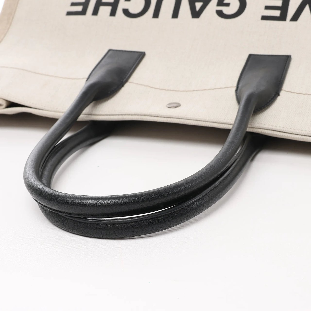 Saint Laurent Saint Laurent Rive Gauche Large Tote Bag in Printed Canvas and Leather in Beige 499290 Beige