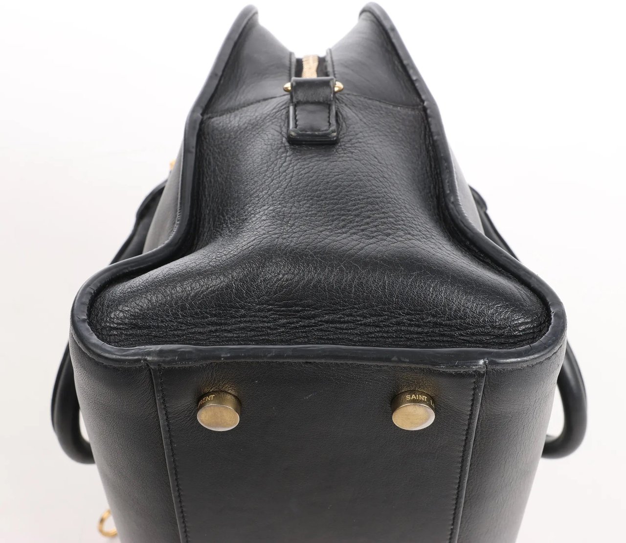 Saint Laurent Saint Laurent Paris Monogram Cabas Leather 2Way Handbag in Black Zwart