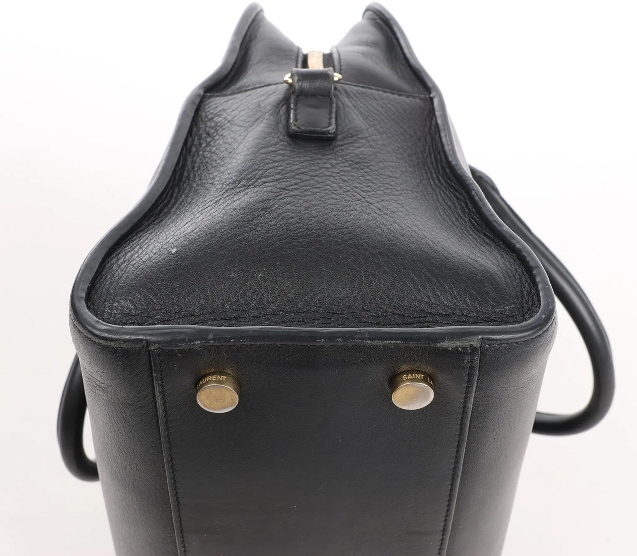 Saint Laurent Saint Laurent Paris Monogram Cabas Leather 2Way Handbag in Black Zwart