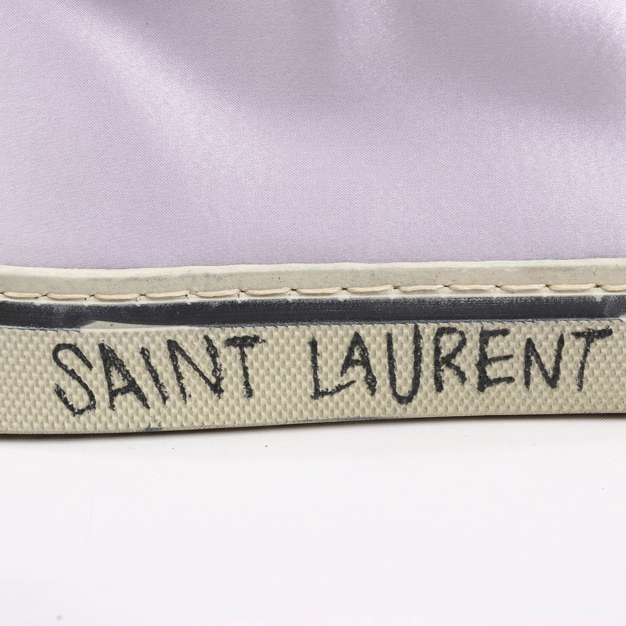 Saint Laurent Saint Laurent Paris Malibu Satin High-top Sneakers in Metallic Purple 718403, Size 38 EU Paars