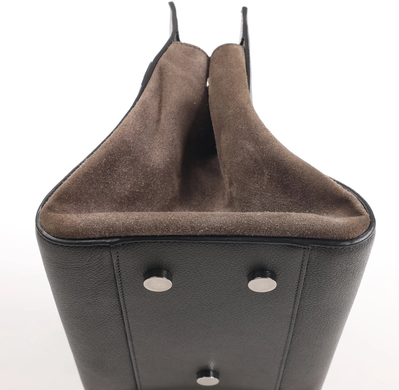 Saint Laurent Saint Laurent Cabas Rive Gauche Leather x Suede 2Way Handbag in Dark Gray 436620 Grijs