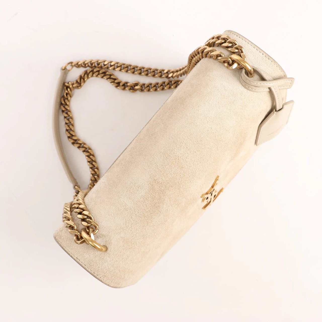 Saint Laurent Saint Laurent Paris Sunset Medium Leather x Suede Shoulder Bag in Beige 442906 Beige