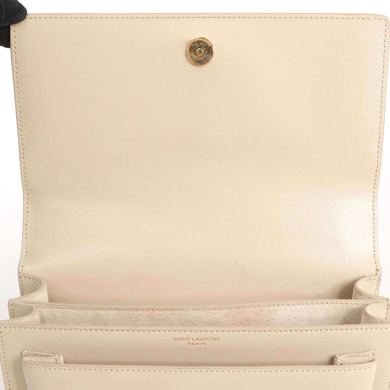 Saint Laurent Saint Laurent Paris Sunset Medium Leather x Suede Shoulder Bag in Beige 442906 Beige