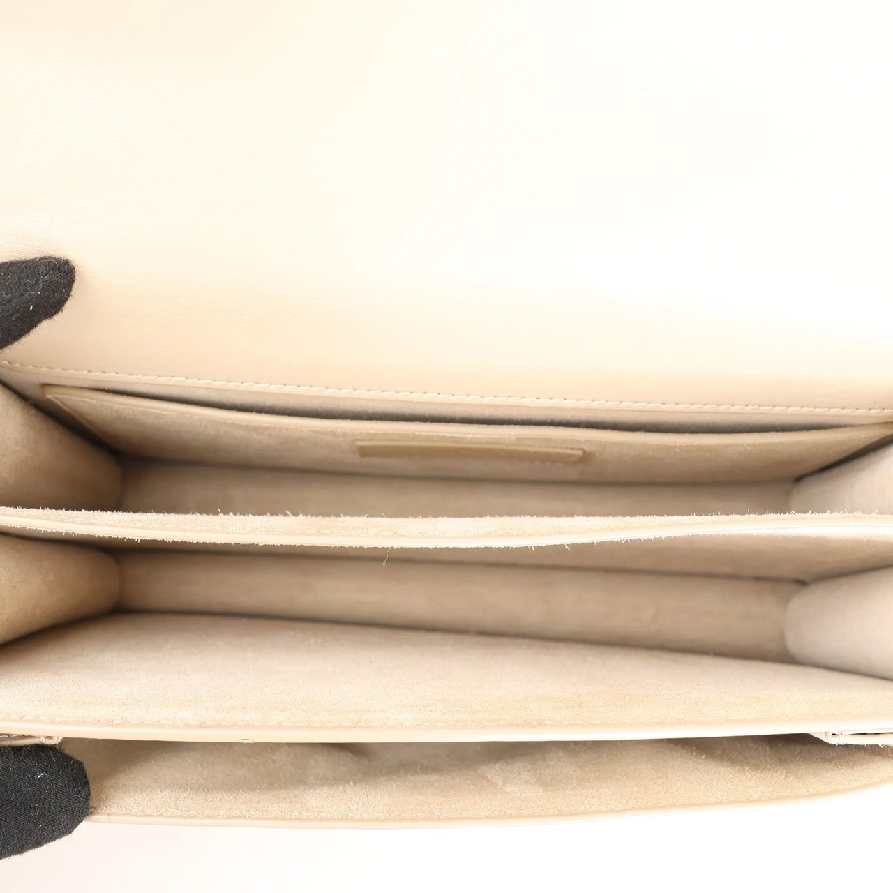 Saint Laurent Saint Laurent Paris Sunset Medium Leather x Suede Shoulder Bag in Beige 442906 Beige