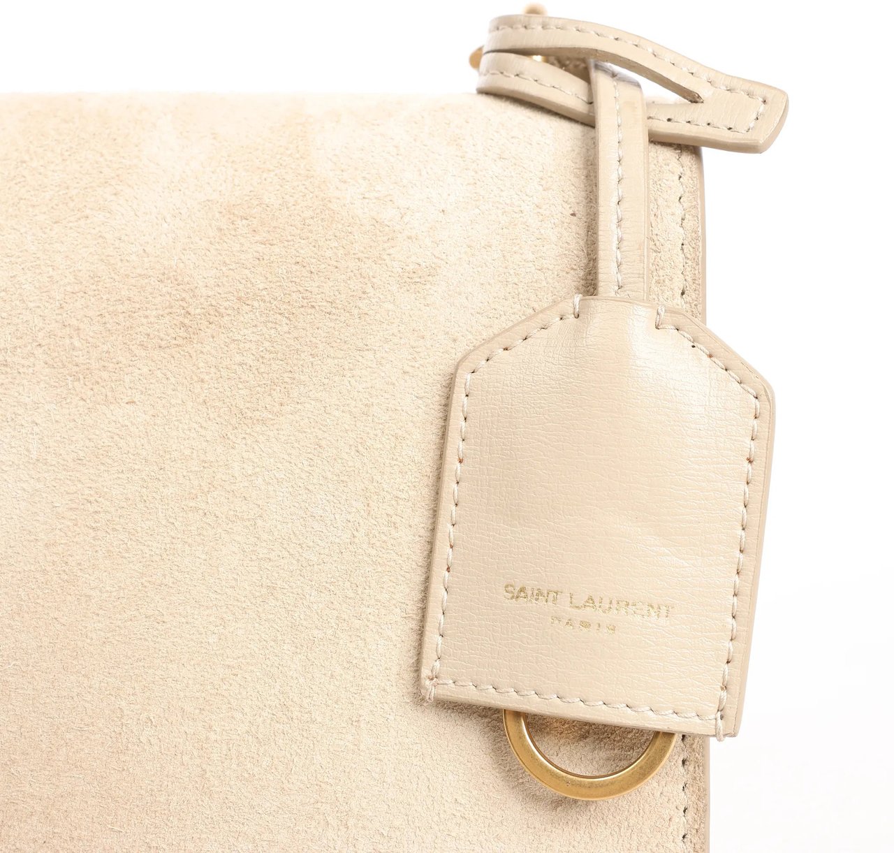 Saint Laurent Saint Laurent Paris Sunset Medium Leather x Suede Shoulder Bag in Beige 442906 Beige