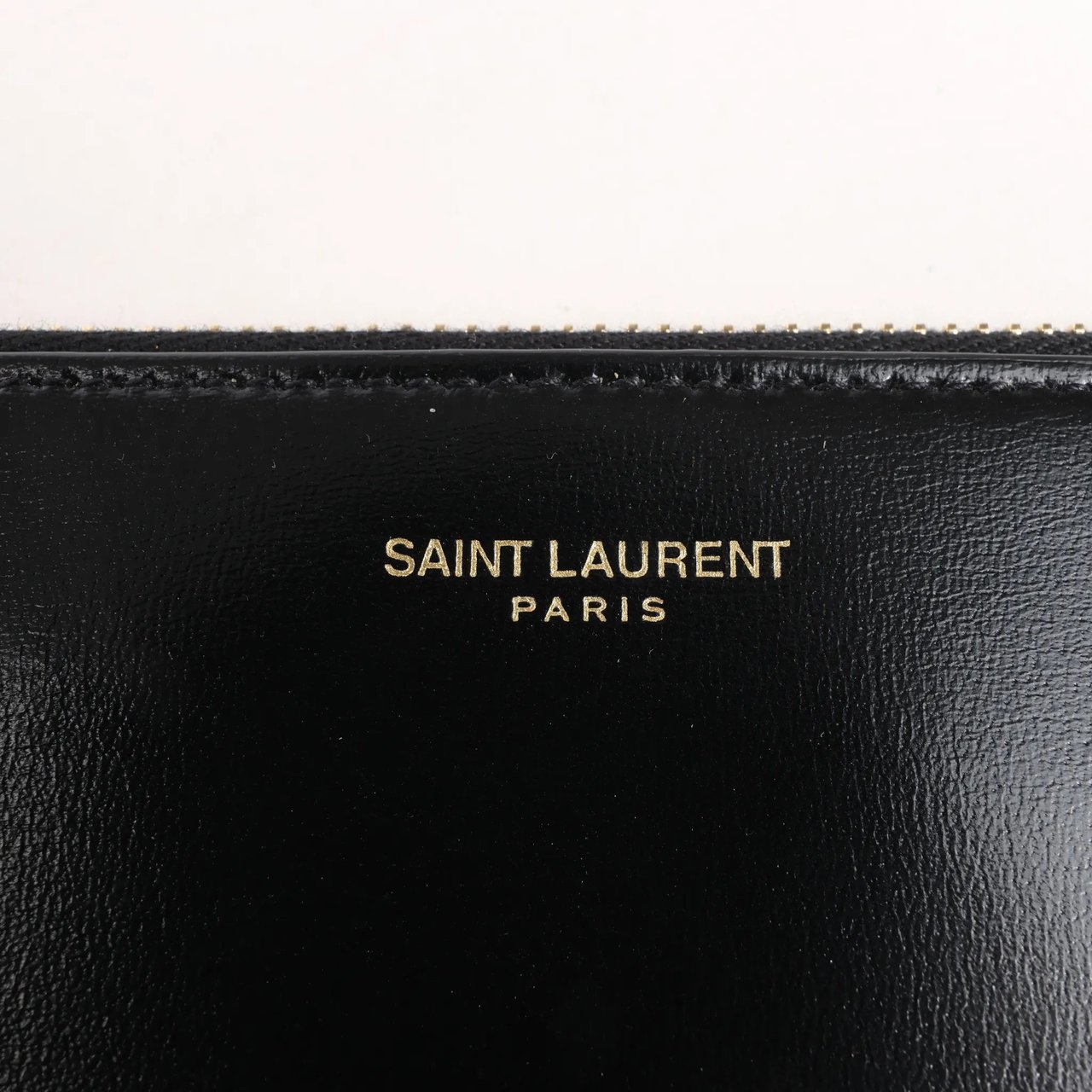 Saint Laurent Saint Laurent Paris  Leather Clutch in Black 635098 Zwart
