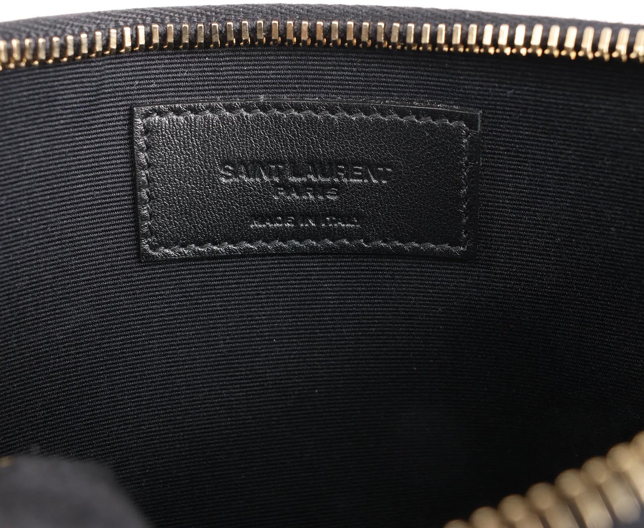 Saint Laurent Saint Laurent Paris  Leather Clutch in Black 635098 Zwart