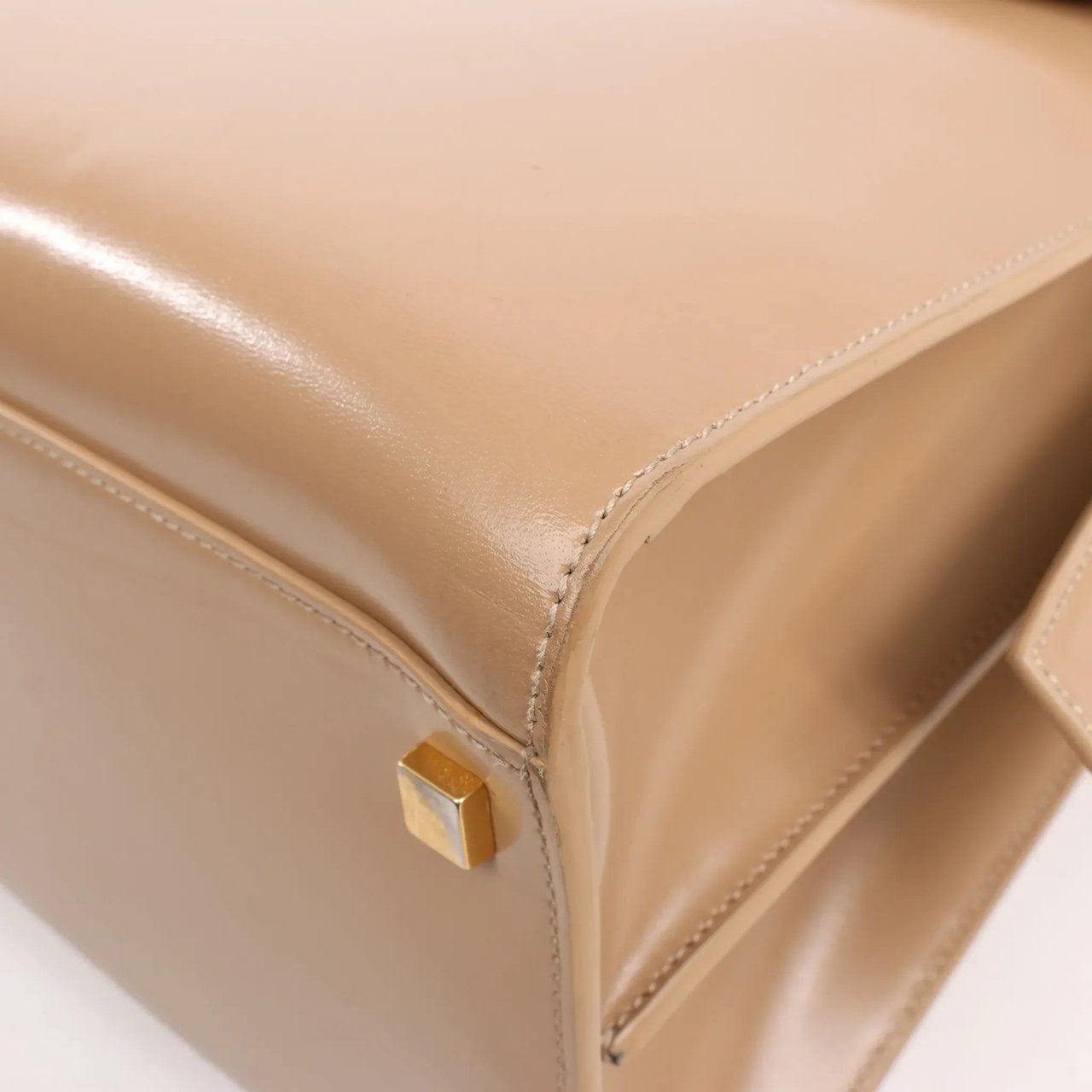 Saint Laurent Saint Laurent Paris Uptown Leather Handbag in Beige 557653 Beige