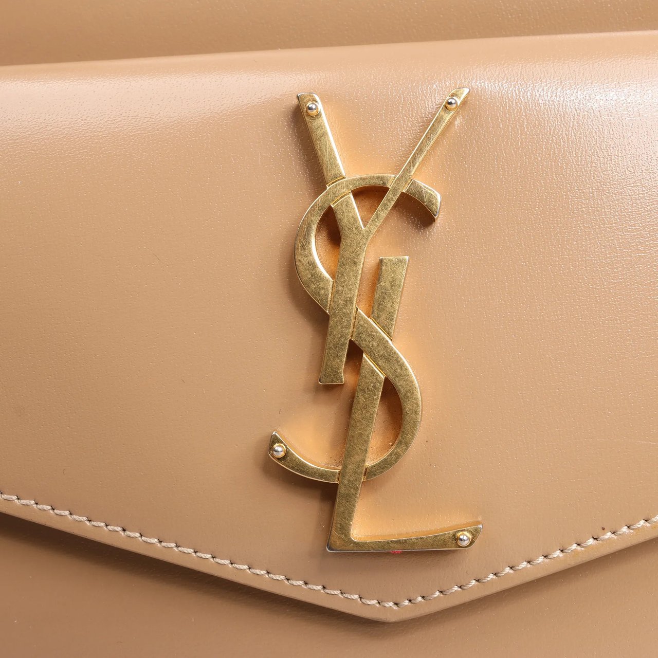 Saint Laurent Saint Laurent Paris Uptown Leather Handbag in Beige 557653 Beige