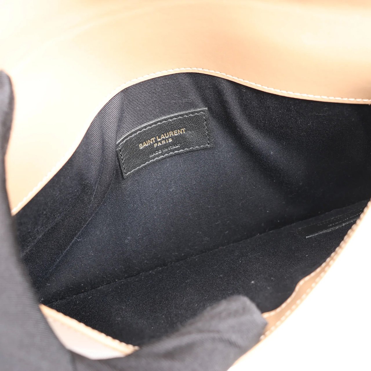 Saint Laurent Saint Laurent Paris Uptown Leather Handbag in Beige 557653 Beige