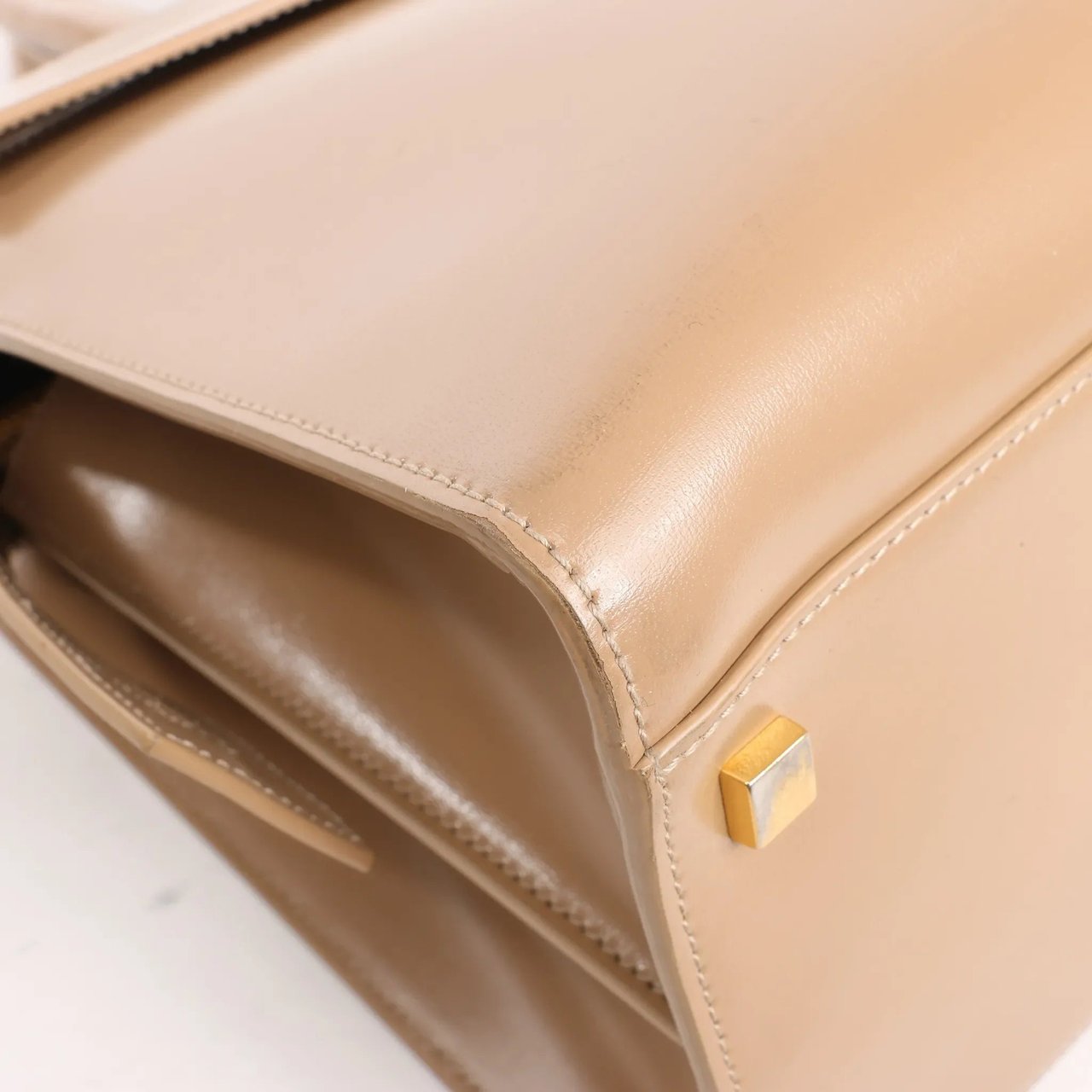 Saint Laurent Saint Laurent Paris Uptown Leather Handbag in Beige 557653 Beige