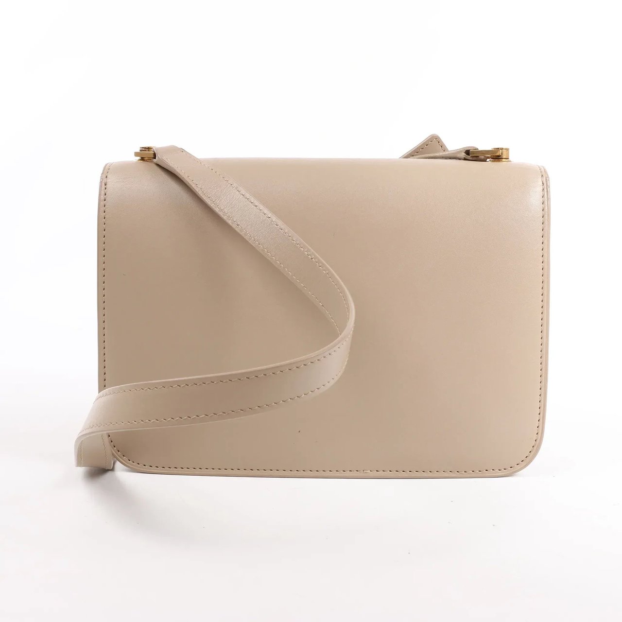 Saint Laurent Saint Laurent Paris Carre Leather Shoulder bag in Beige 633214 Beige