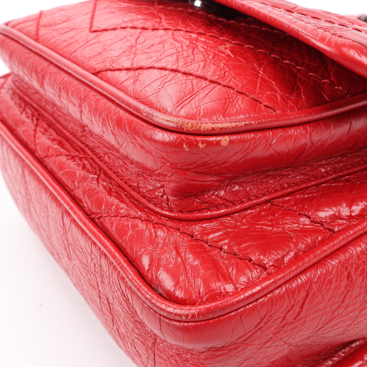 Saint Laurent Saint Laurent Paris Niki Baby Leather Chain Shoulder Bag Red 533037 Rood