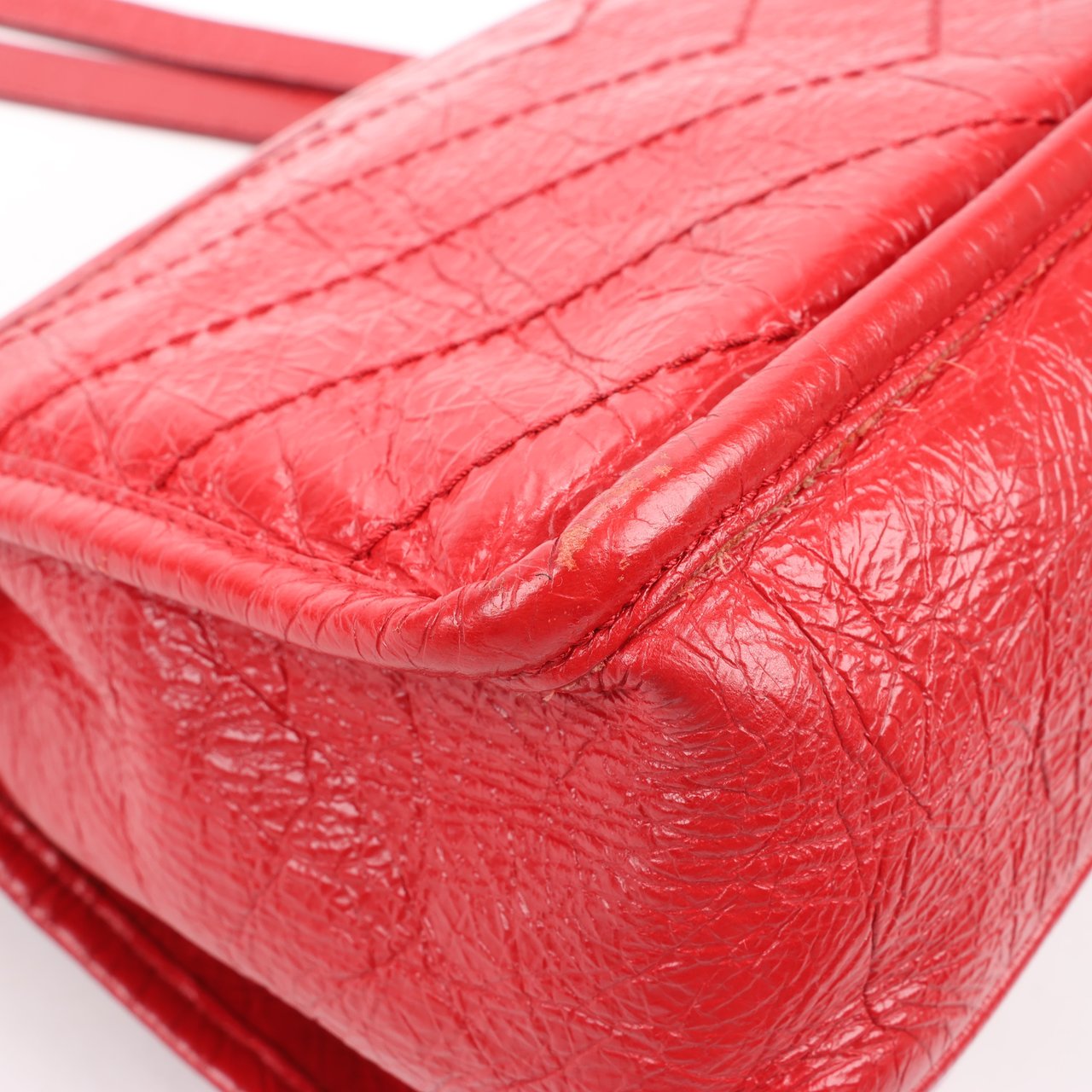 Saint Laurent Saint Laurent Paris Niki Baby Leather Chain Shoulder Bag Red 533037 Rood