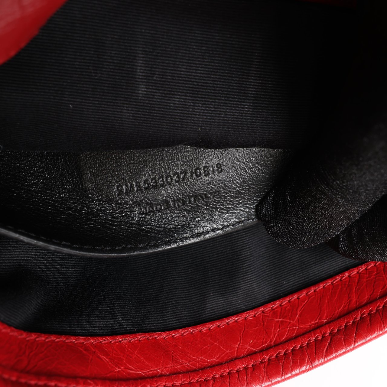 Saint Laurent Saint Laurent Paris Niki Baby Leather Chain Shoulder Bag Red 533037 Rood