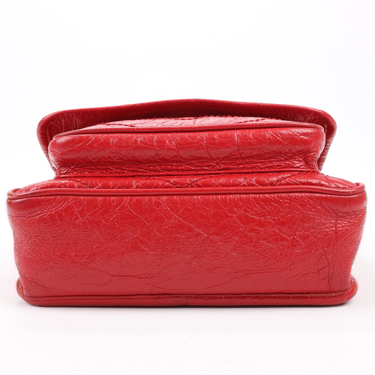 Saint Laurent Saint Laurent Paris Niki Baby Leather Chain Shoulder Bag Red 533037 Rood