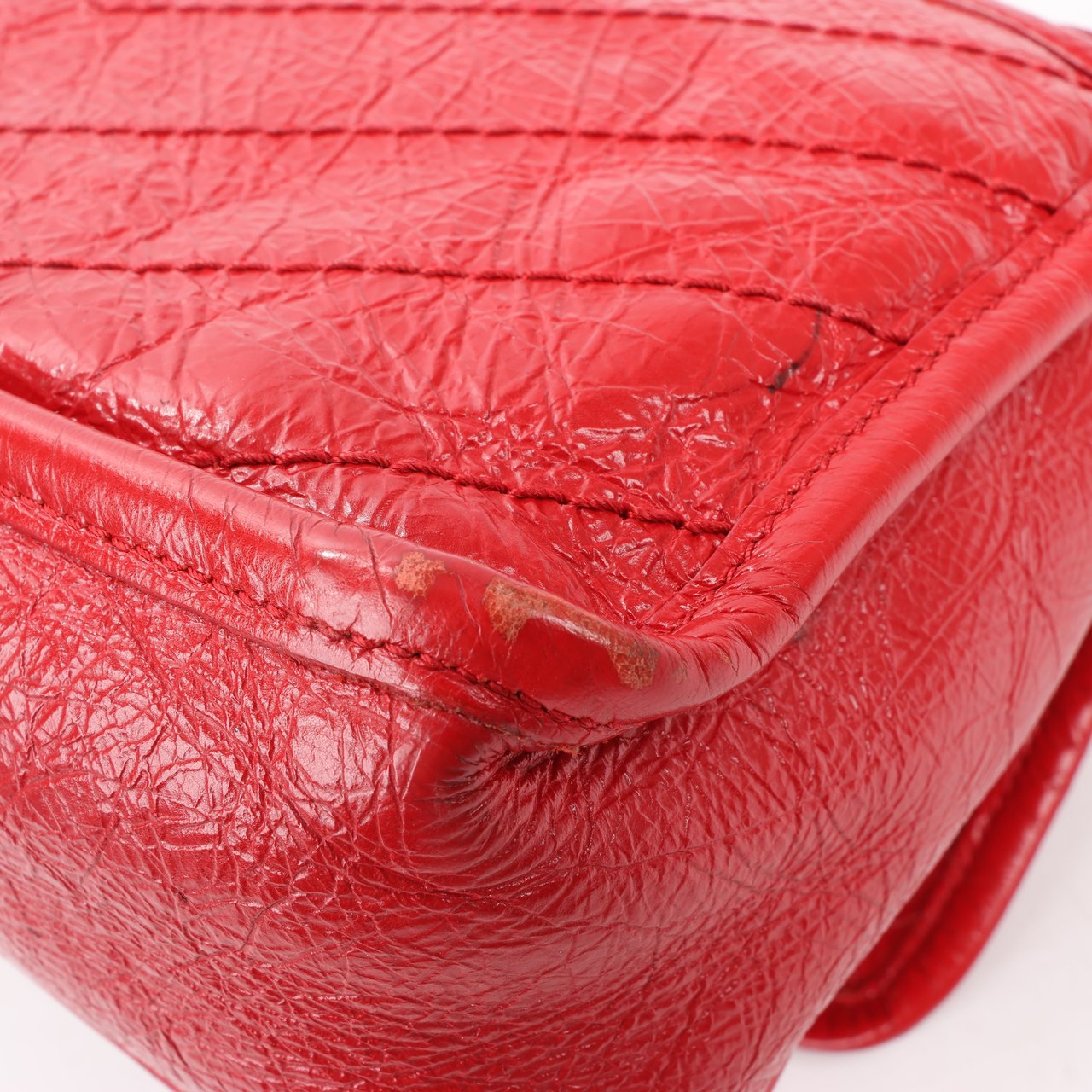 Saint Laurent Saint Laurent Paris Niki Baby Leather Chain Shoulder Bag Red 533037 Rood