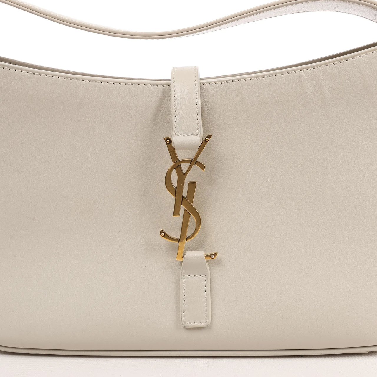 Saint Laurent Saint Laurent Le 5 à 7 Small Leather Shoulder Bag in Beige 657228 Beige