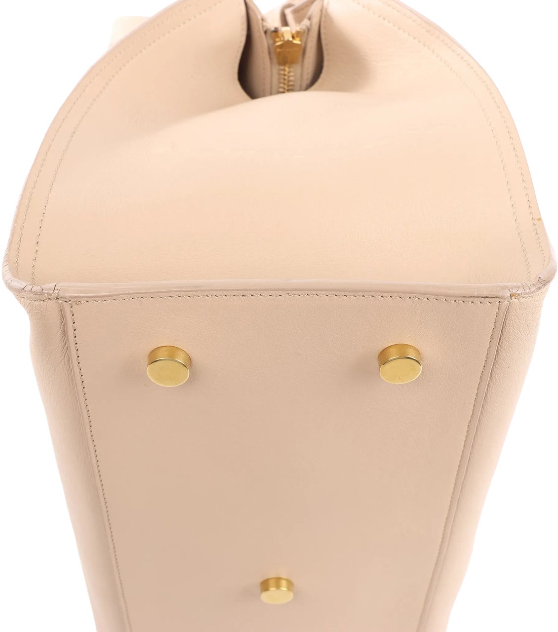 Saint Laurent Saint Laurent Paris Baby Cabas Leather 2Way Handbag in Beige 394461 Beige