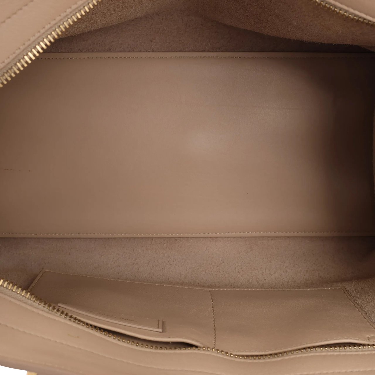 Saint Laurent Saint Laurent Paris Baby Cabas Leather 2Way Handbag in Beige 394461 Beige