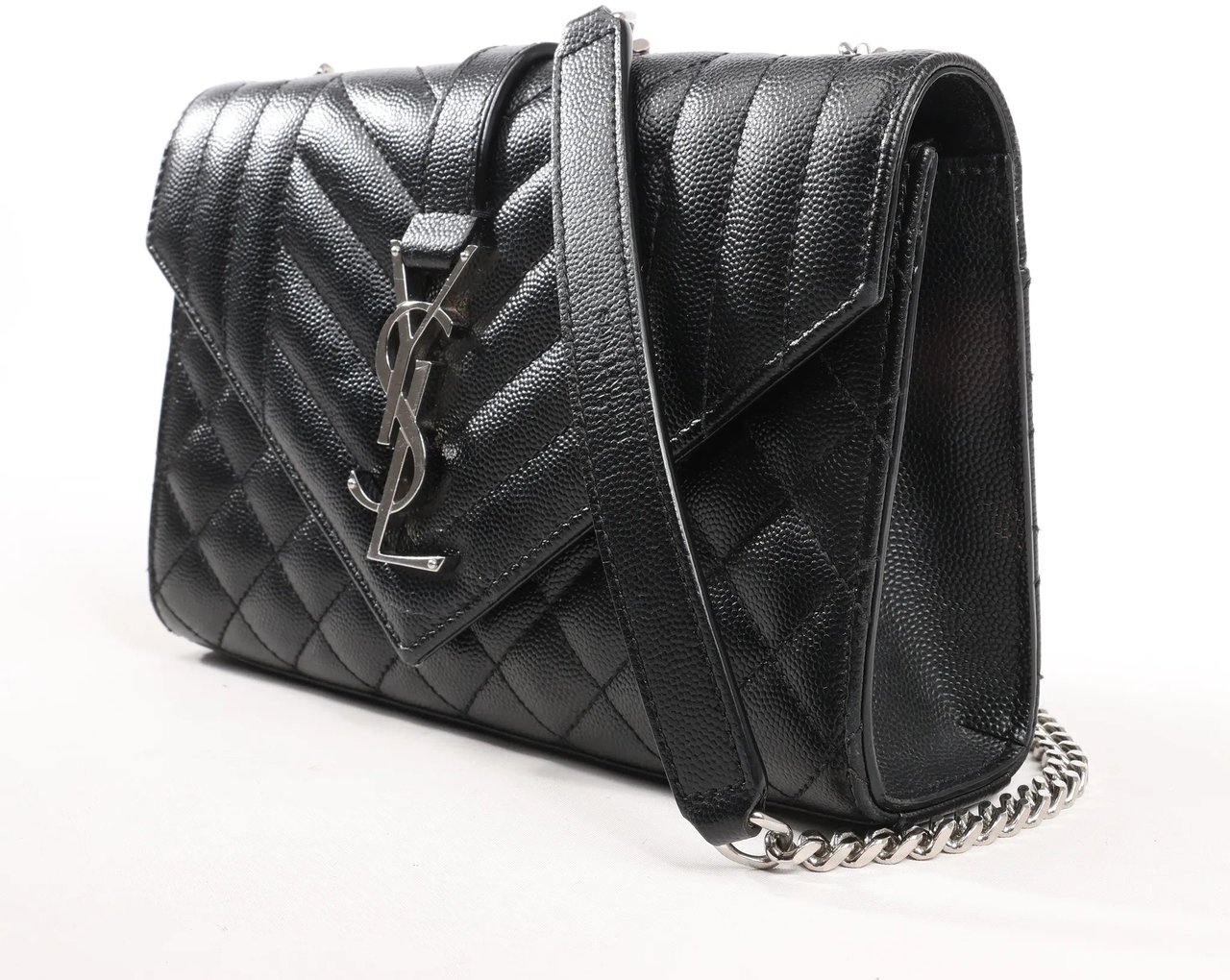 Saint Laurent Saint Laurent Paris Envelope Small Crossbody Bag in Back Zwart