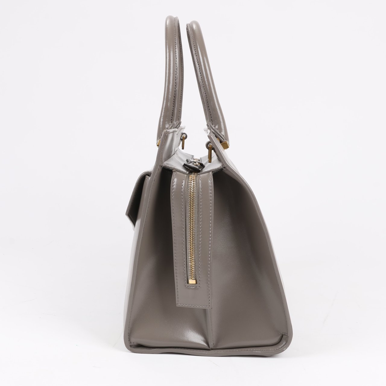 Saint Laurent Saint Laurent Paris Uptown Leather Handbag in Gray 557653 Grijs