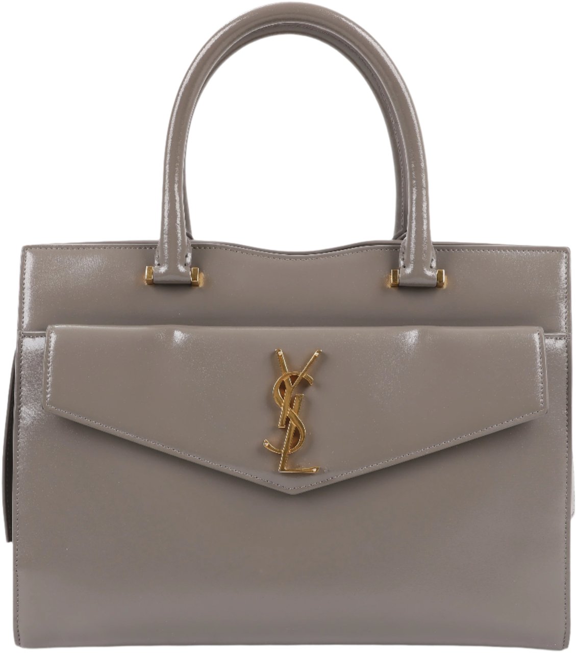 Saint Laurent Saint Laurent Paris Uptown Leather Handbag in Gray 557653 Grijs