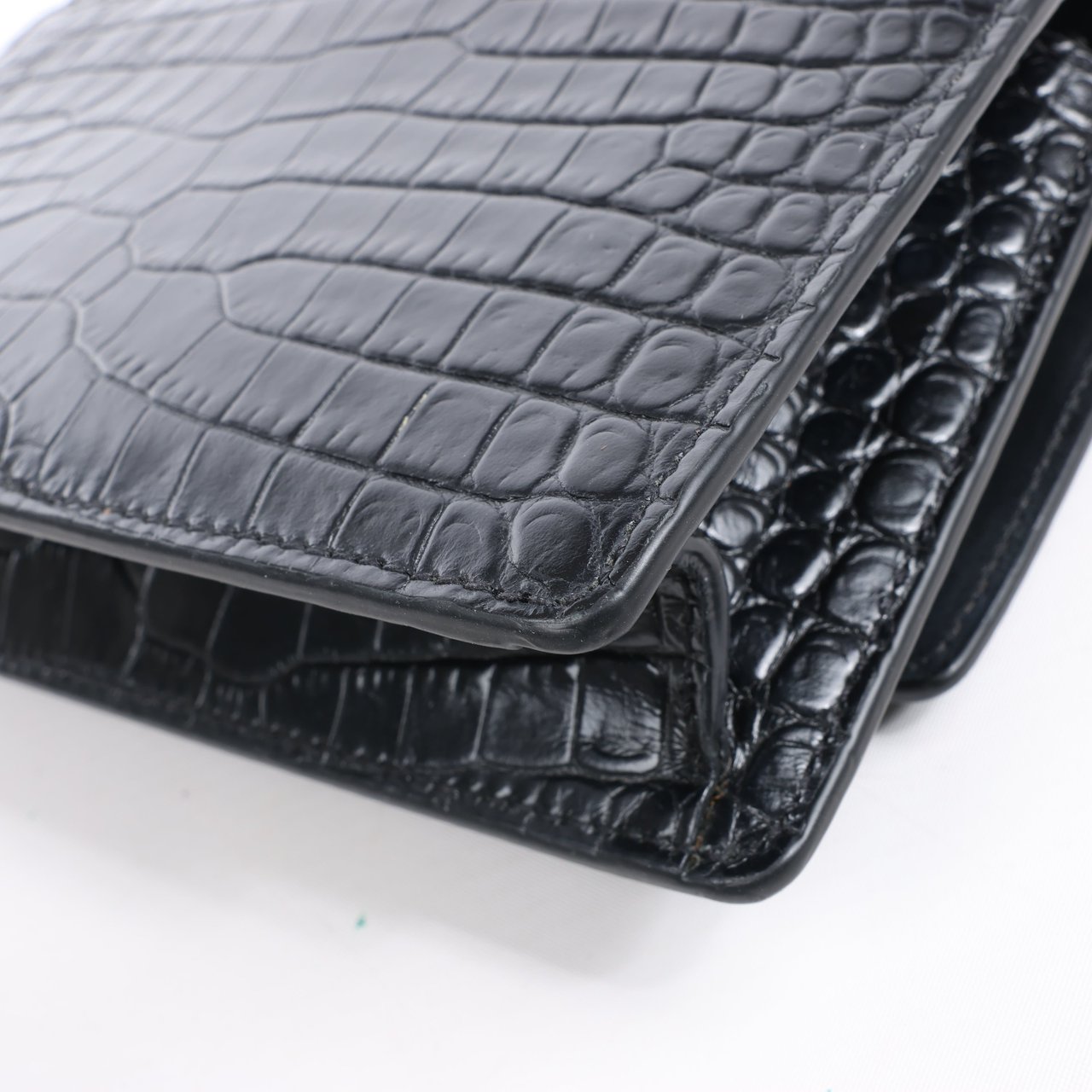 Saint Laurent Saint Laurent Paris Sunset Mock Croc Shoulder Bag in Black Zwart