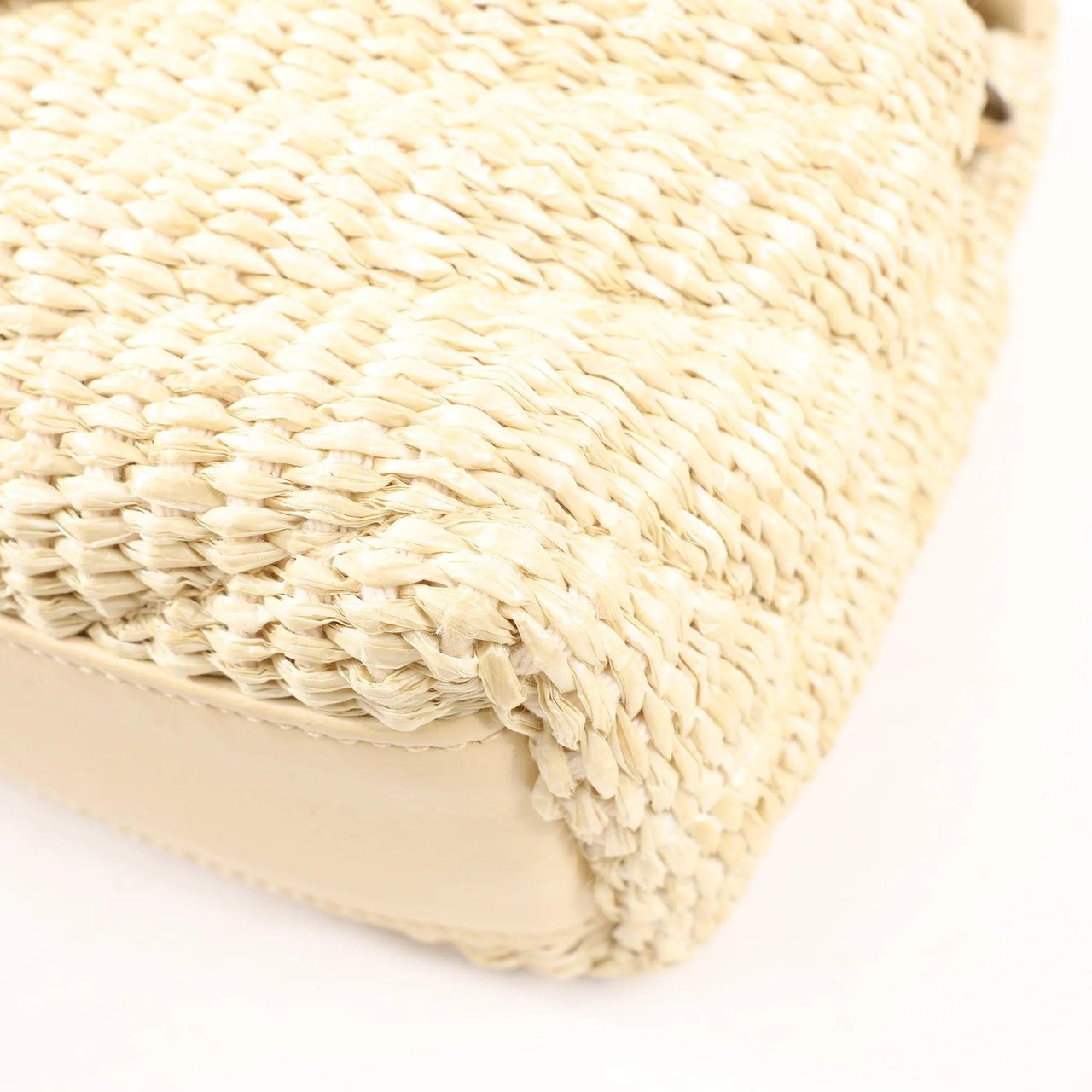 Saint Laurent Saint Laurent Paris Loulou Raffia x Leather Crossbody Bag in Beige 467072 Beige