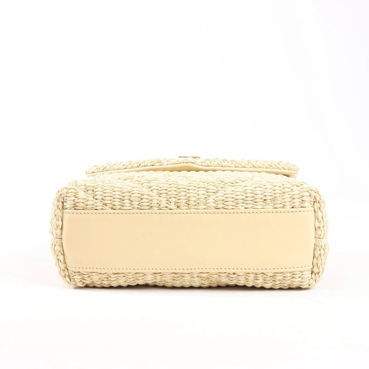 Saint Laurent Saint Laurent Paris Loulou Raffia x Leather Crossbody Bag in Beige 467072 Beige