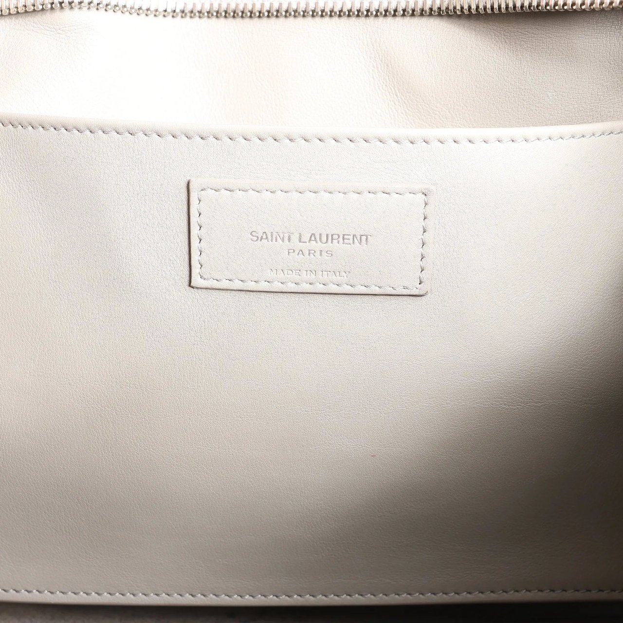 Saint Laurent Saint Laurent Paris Baby Cabas Leather 2Way Handbag in Gray 424869 Grijs