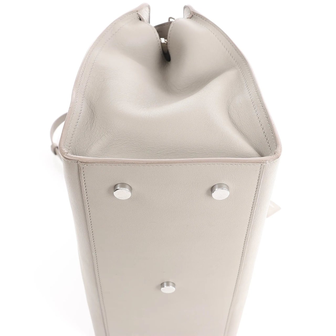 Saint Laurent Saint Laurent Paris Baby Cabas Leather 2Way Handbag in Gray 424869 Grijs