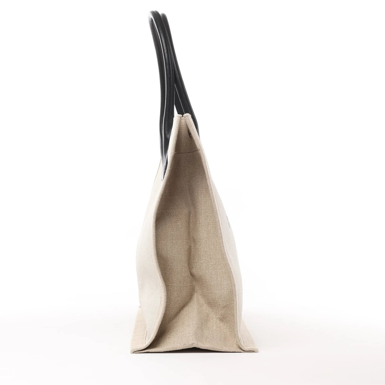 Saint Laurent Saint Laurent Rive Gauche Large Tote Bag in Printed Canvas and Leather in Beige 499290 Beige