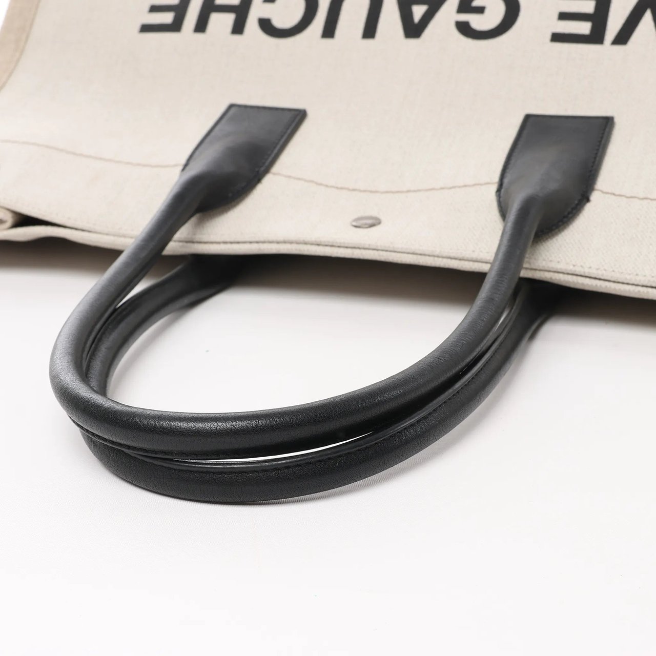 Saint Laurent Saint Laurent Rive Gauche Large Tote Bag in Printed Canvas and Leather in Beige 499290 Beige