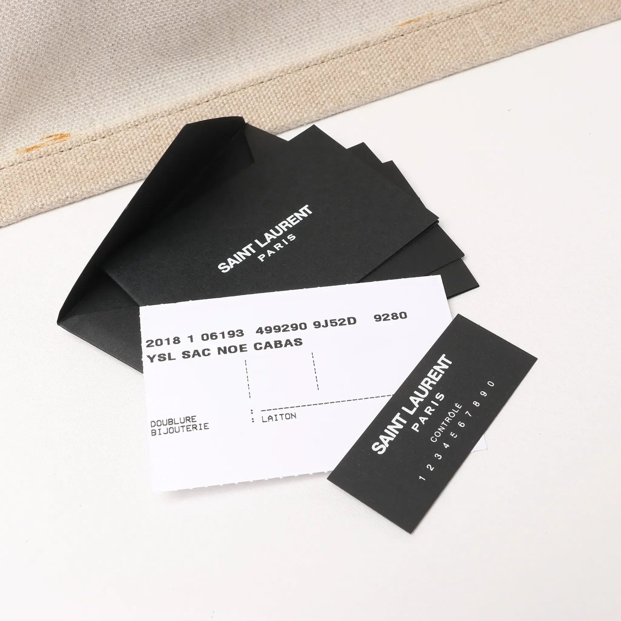 Saint Laurent Saint Laurent Rive Gauche Large Tote Bag in Printed Canvas and Leather in Beige 499290 Beige