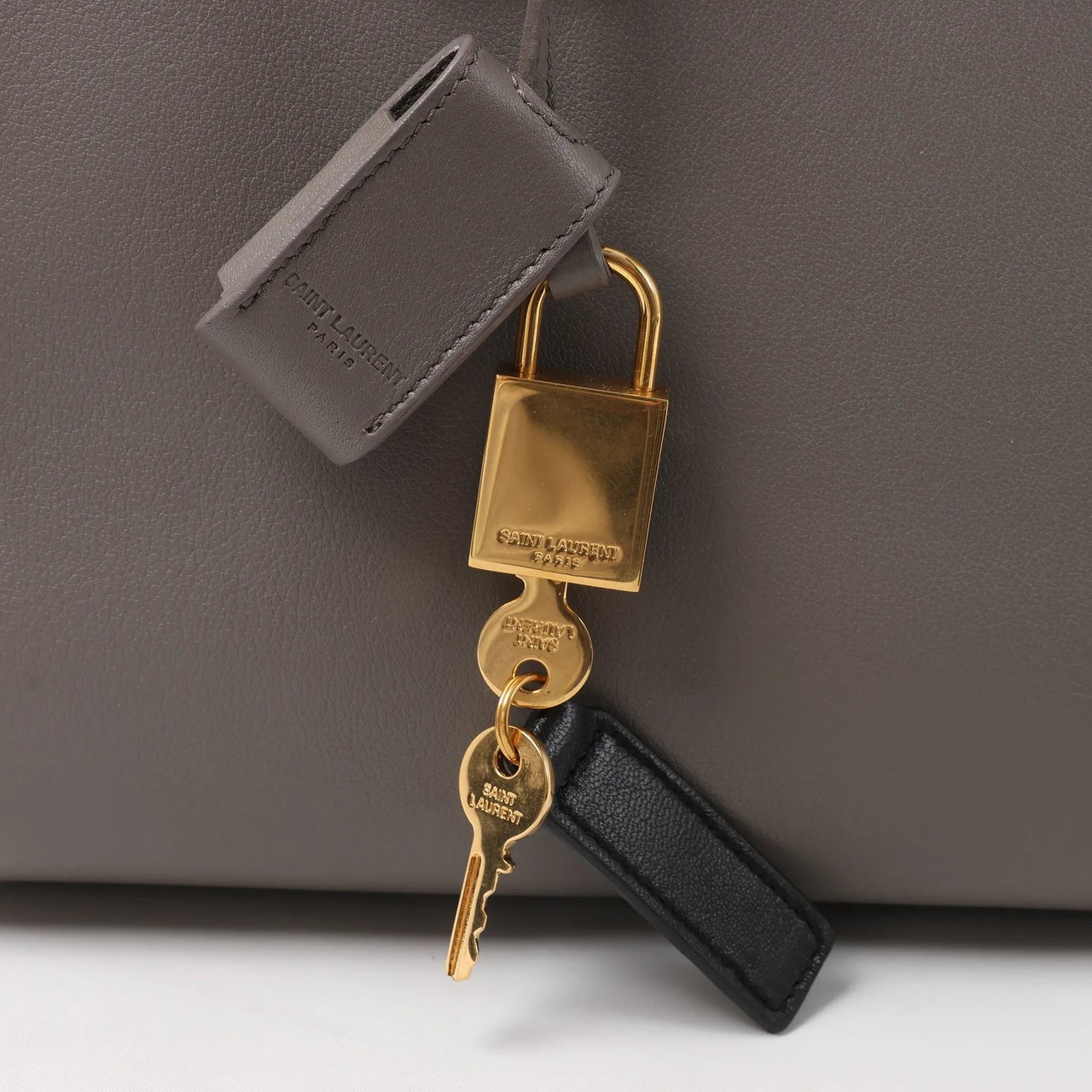 Saint Laurent Saint Laurent Paris Sac de Jour Baby Leather 2Way Handbag in Gray 398710 Grijs