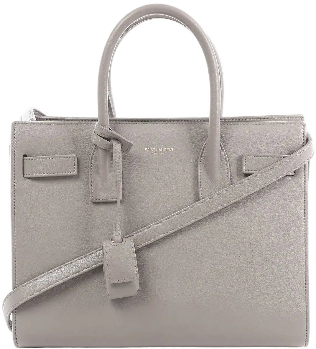 Saint Laurent Saint Laurent Paris Sac de Jour Baby Leather 2Way Handbag in Gray 398710 Grijs