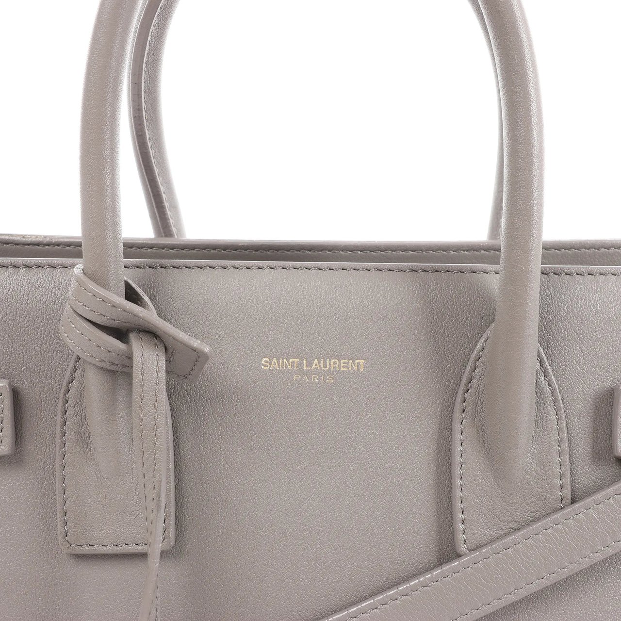Saint Laurent Saint Laurent Paris Sac de Jour Baby Leather 2Way Handbag in Gray 398710 Grijs