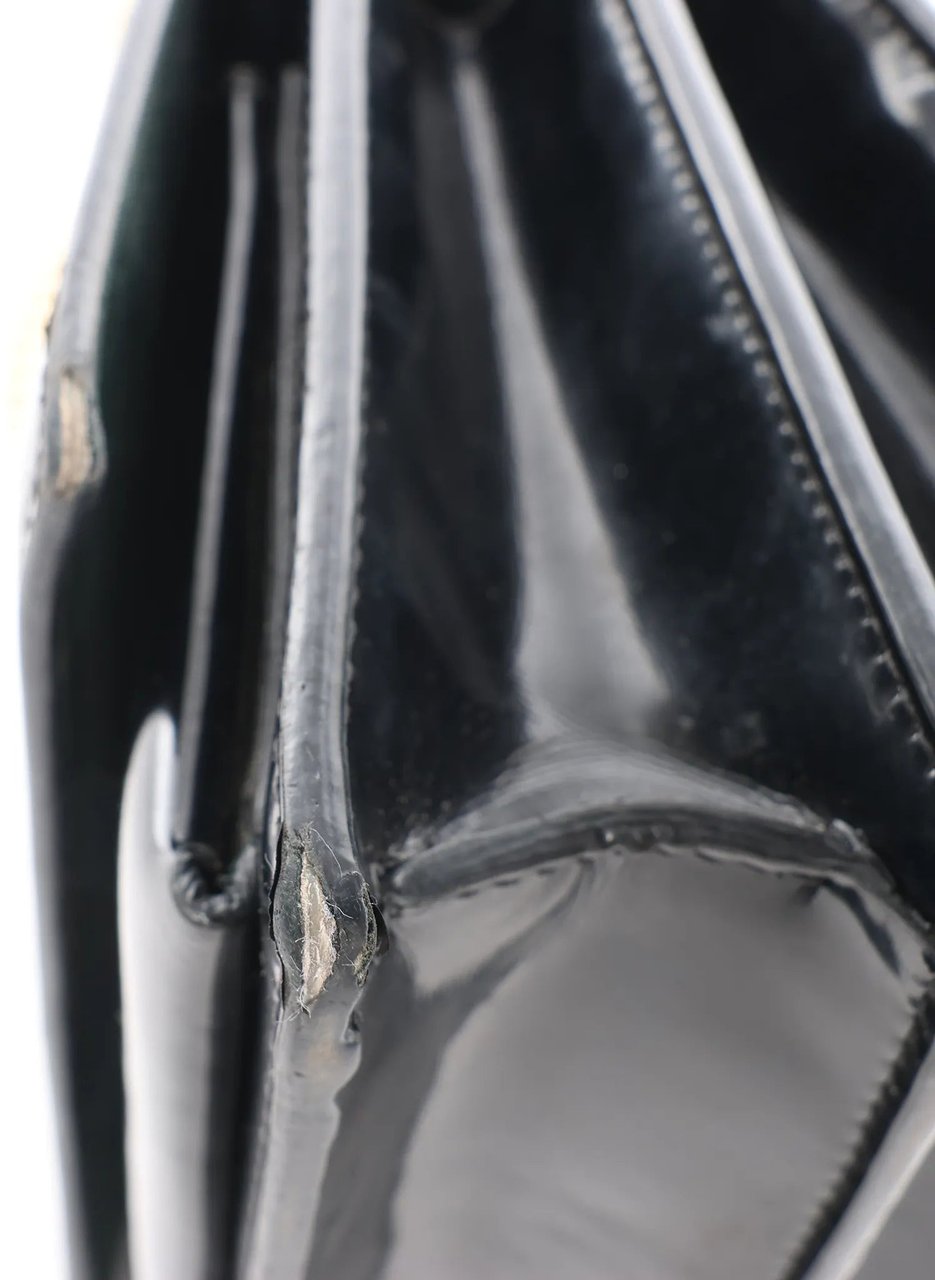 Saint Laurent Saint Laurent Paris Sunset Small Patent Leather Crossbody Bag in Black 441972 Zwart