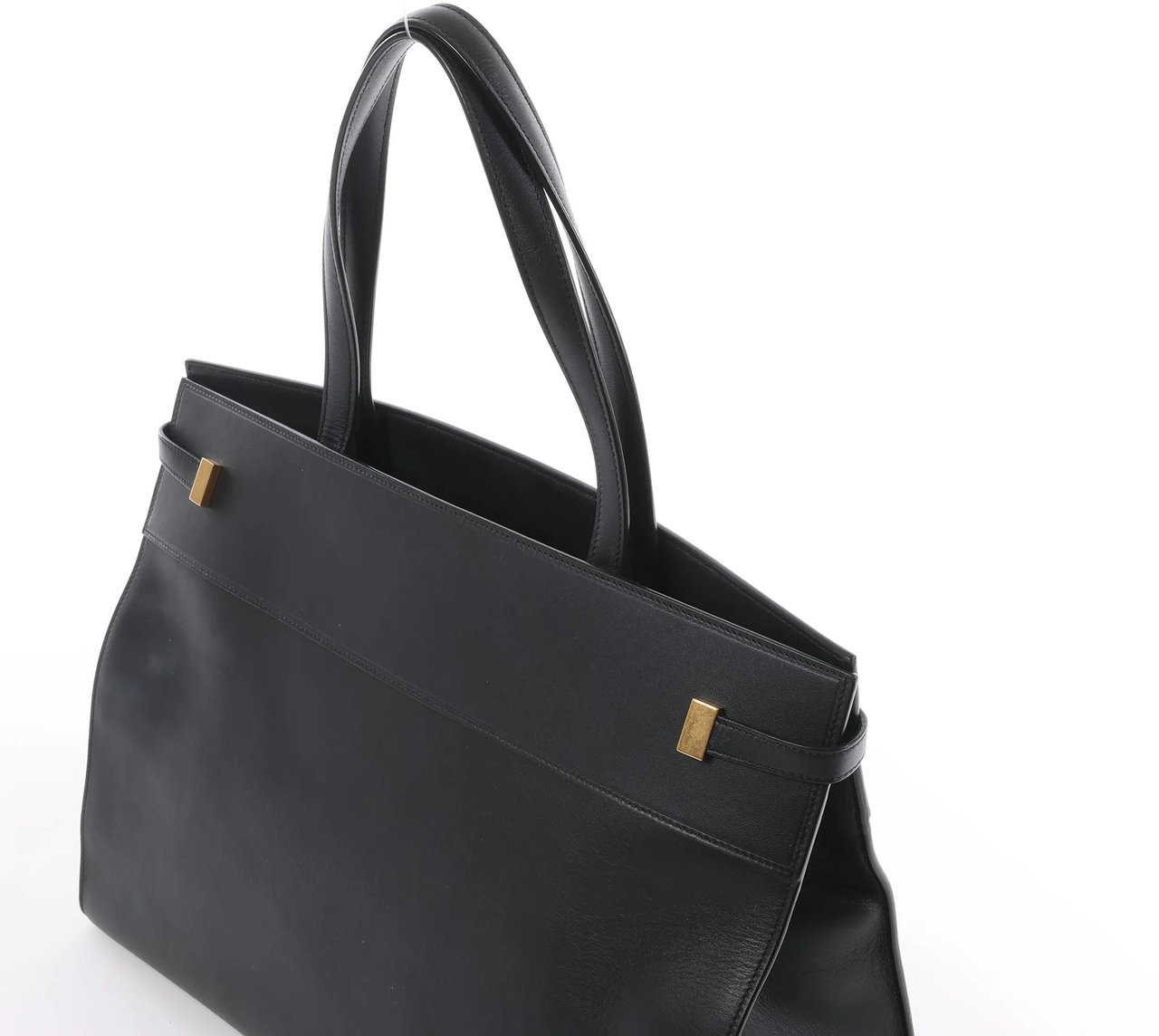 Saint Laurent Paris Manhattan Leather Shoulder bag in Black 553745 Zwart