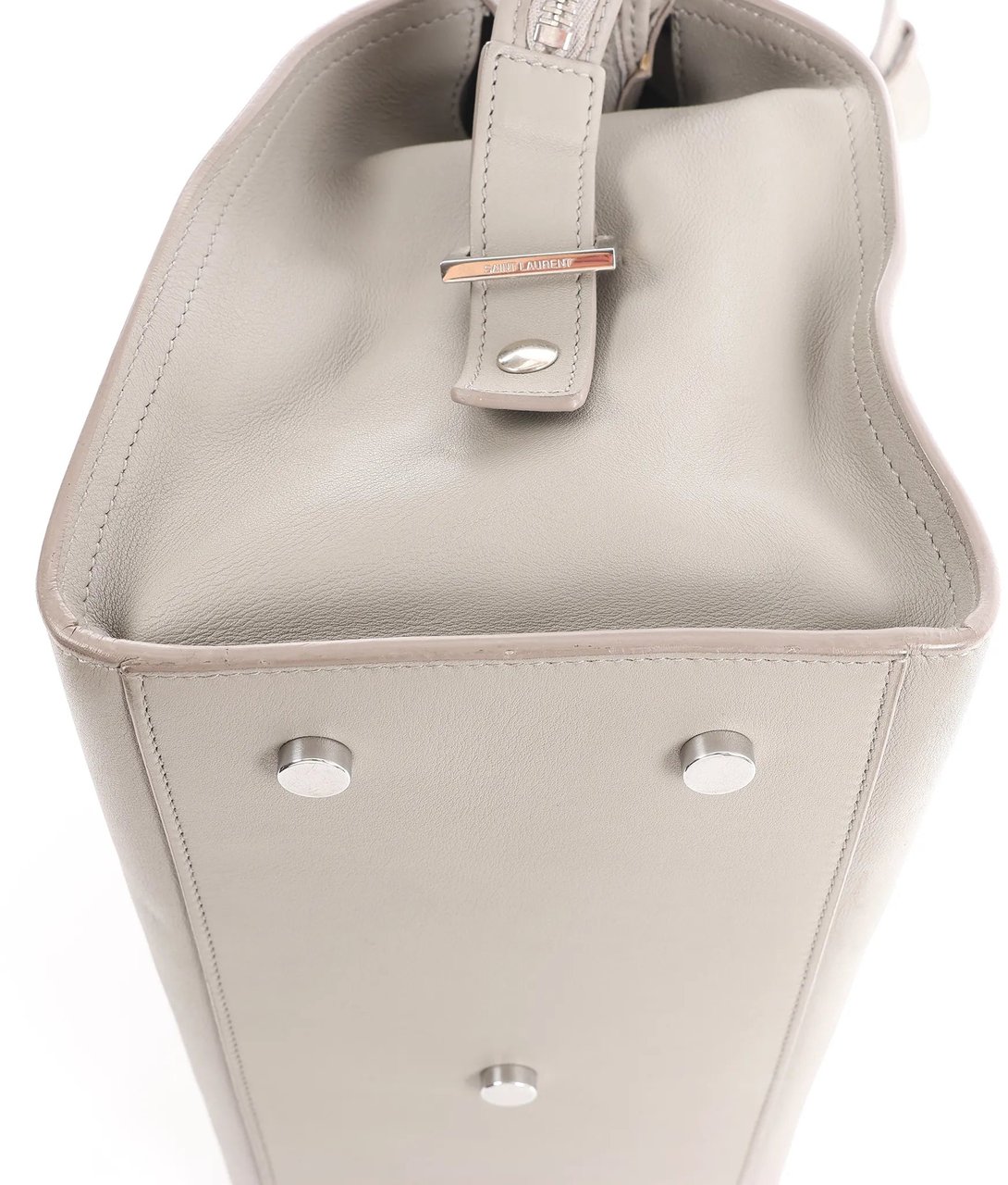Saint Laurent Paris Baby Cabas Leather 2Way Handbag in Gray 424869 Grijs