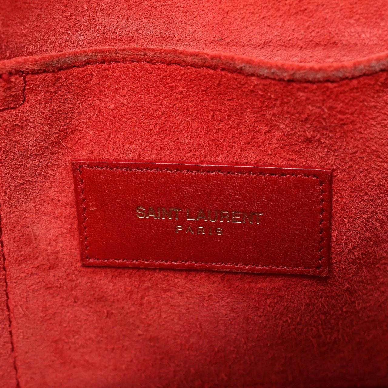 Saint Laurent Paris Sac de Jour Nano Leather Handbag in Red Rood