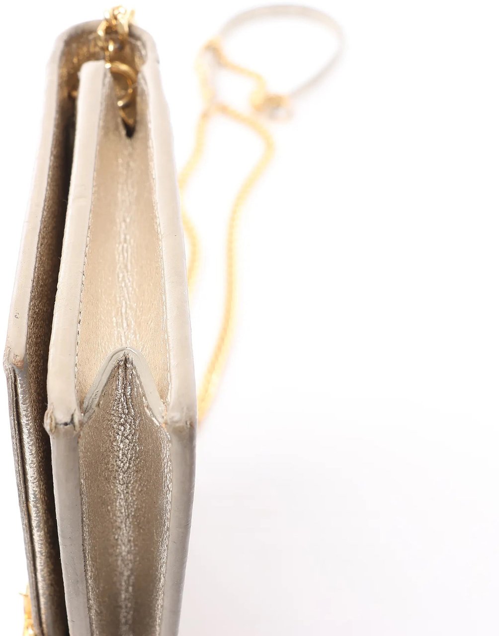 Saint Laurent Paris Kate Small Tassel Crossbody Bag in Silver Glitter Zilver