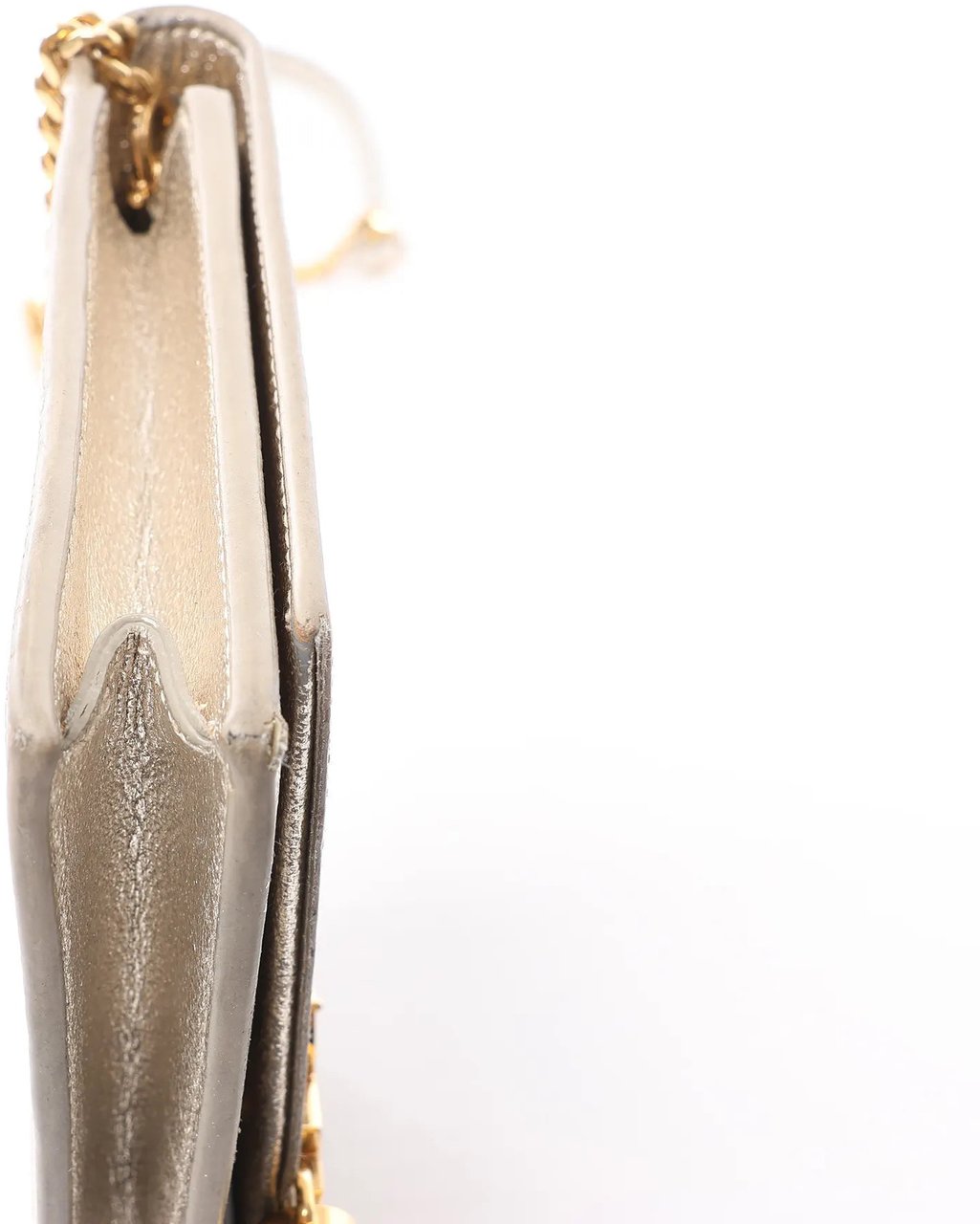 Saint Laurent Paris Kate Small Tassel Crossbody Bag in Silver Glitter Zilver