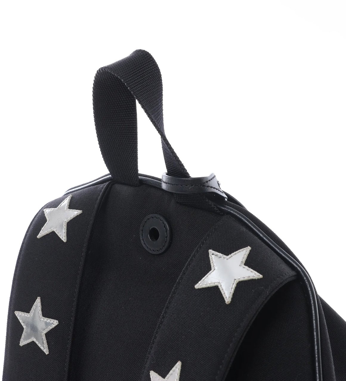 Saint Laurent Paris City Canvas & Leather Backpack in Black × Silver 534968 Zilver